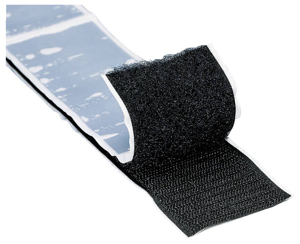 Monacor CS-5100/SW Klettband (L x B) 100cm x 5cm Schwarz 1m