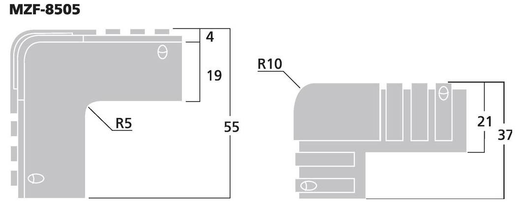 Monacor MZF-8505 Kunststoff-Ecke