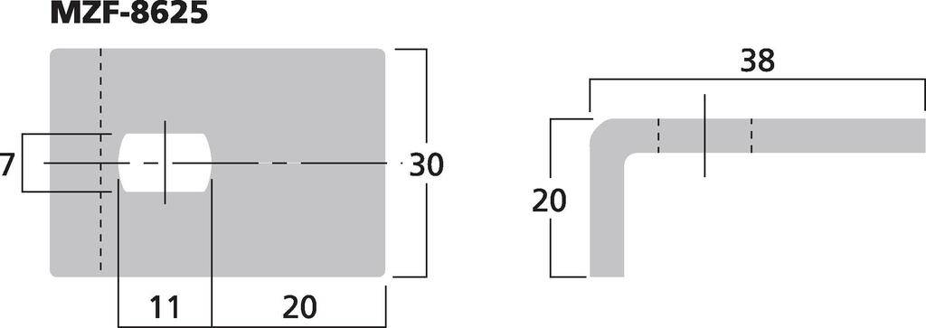 Monacor MZF-8625 Lautsprecher Schutzgitter (L x B x H) 30 x 20 x 38mm