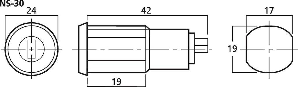 Monacor 0011300 NS-30 Schlüsselschalter 150V 3A 1St.