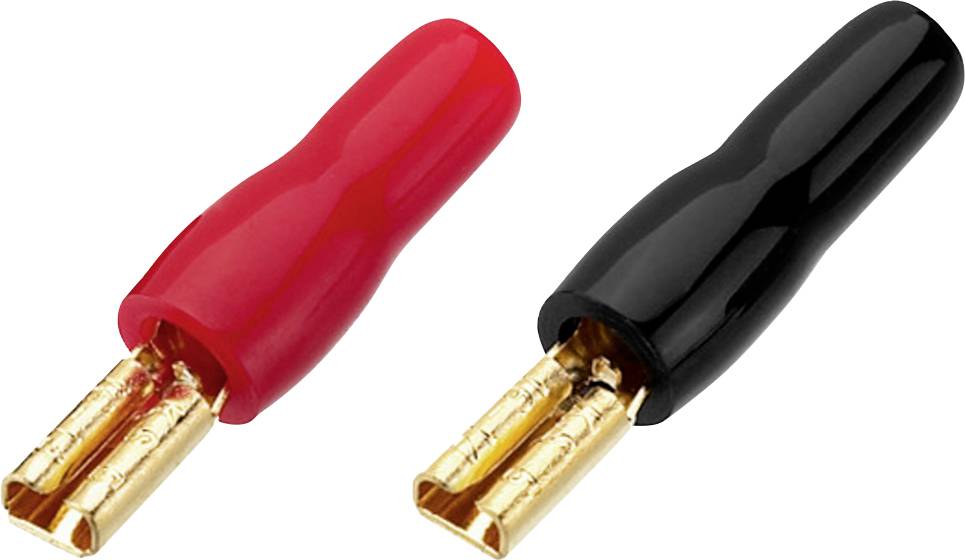 Monacor 0344910 Flachstecker Steckbreite: 2.8mm Rot, Schwarz 20St.