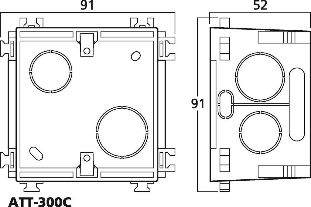 Monacor ATT-300C ELA-Unterputzgehäuse