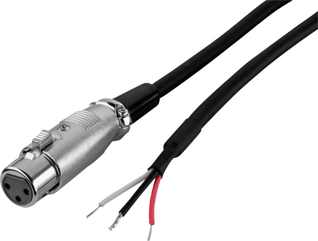 Monacor MCA-100J/XP Audio Adapterkabel [1x XLR-Buchse - 1x offene Kabelenden] 1m