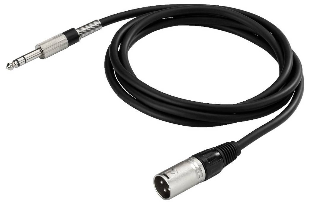 Monacor MEL-202/SW XLR Kabel [1x XLR-Stecker - 1x Klinkenstecker 6.3mm (stereo)] 2m Schwarz