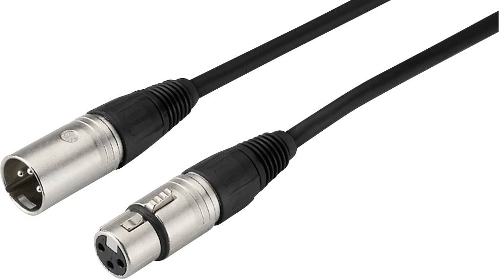 Monacor MECN-600/SW XLR Kabel [1x XLR-Stecker - 1x XLR-Buchse] 6m Schwarz
