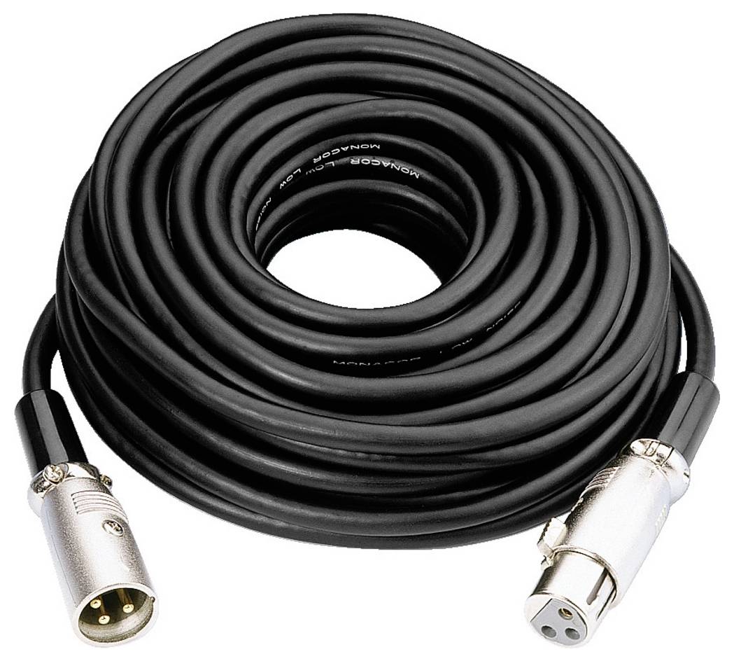 Monacor MEC-1000/SW XLR Kabel [1x XLR-Stecker - 1x XLR-Buchse] 10m Schwarz