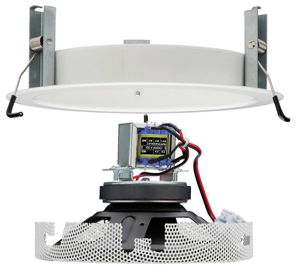 Monacor EDL-70/WS ELA-Deckenlautsprecher 100V Weiß 1St.
