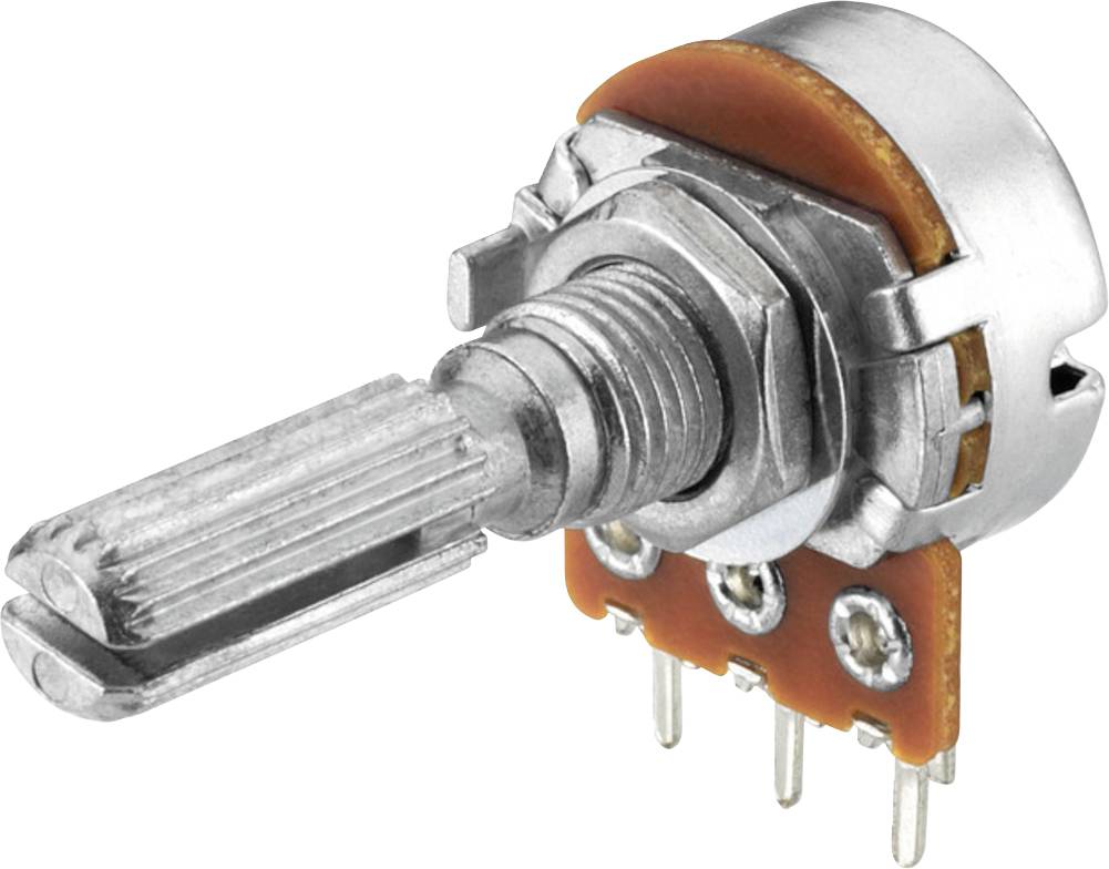Monacor 0012640 VRB-141M100 Dreh-Potentiometer 0.2W 100kΩ 1St.