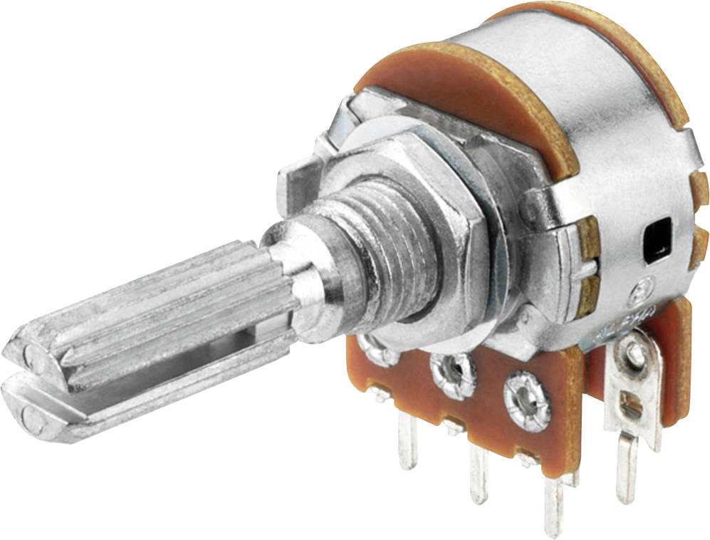 Monacor 0012320 VRA-100S50 Dreh-Potentiometer 0.1W 50kΩ 1St.