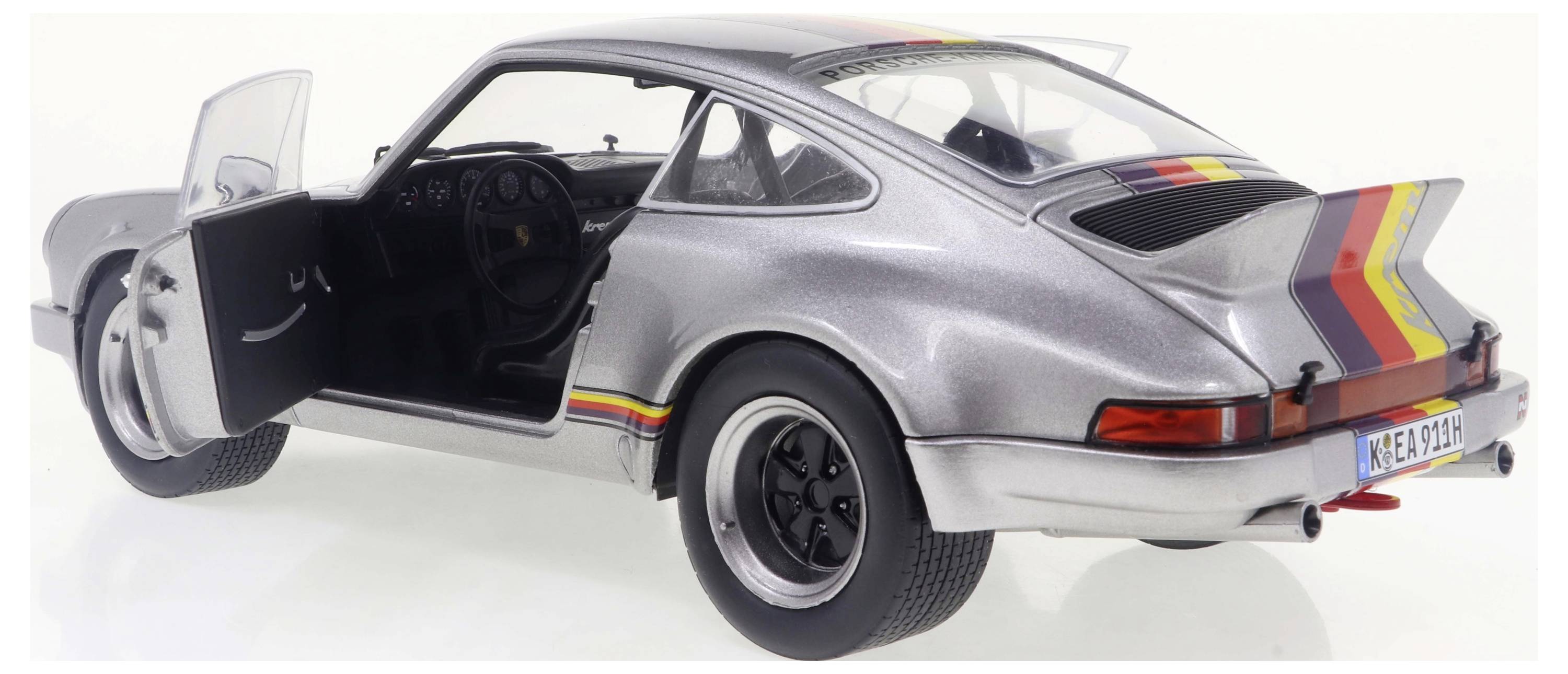 Solido Porsche 911 RSR Kremer 1973 silber 1:18 Modellauto