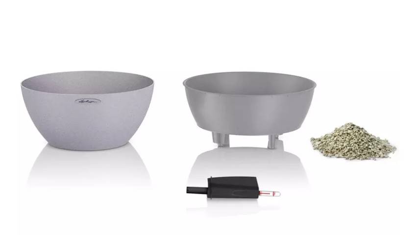 Lechuza Cubeto Stone 13830 Pflanzgefäß Stein-Grau