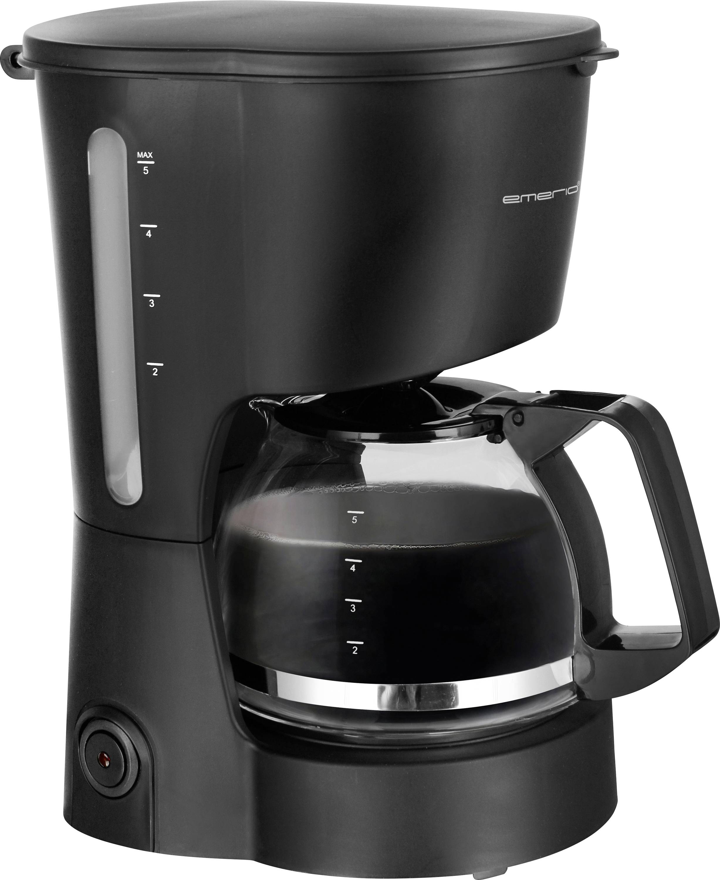 EMERIO CME-116801 Kaffeemaschine Schwarz (matt) Glaskanne, Warmhaltefunktion