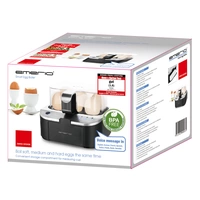EMERIO EB-123177.12 Eierkocher BPA-frei Schwarz, Edelstahl EMERIO EB-123177.12 Eierkocher BPA-frei Schwarz, Edelstahl