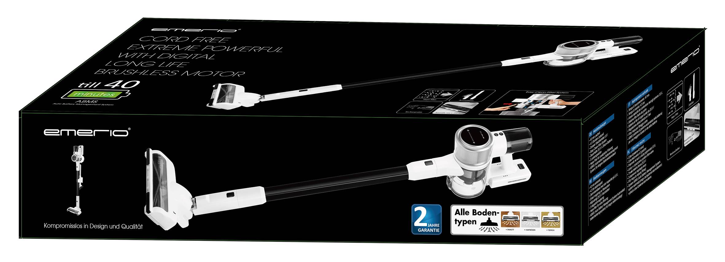 EMERIO UVC-129496 UVC-129496 Akku-Handstaubsauger 25.9 V Beutellos, inkl. Akku, Zyklon-Technik