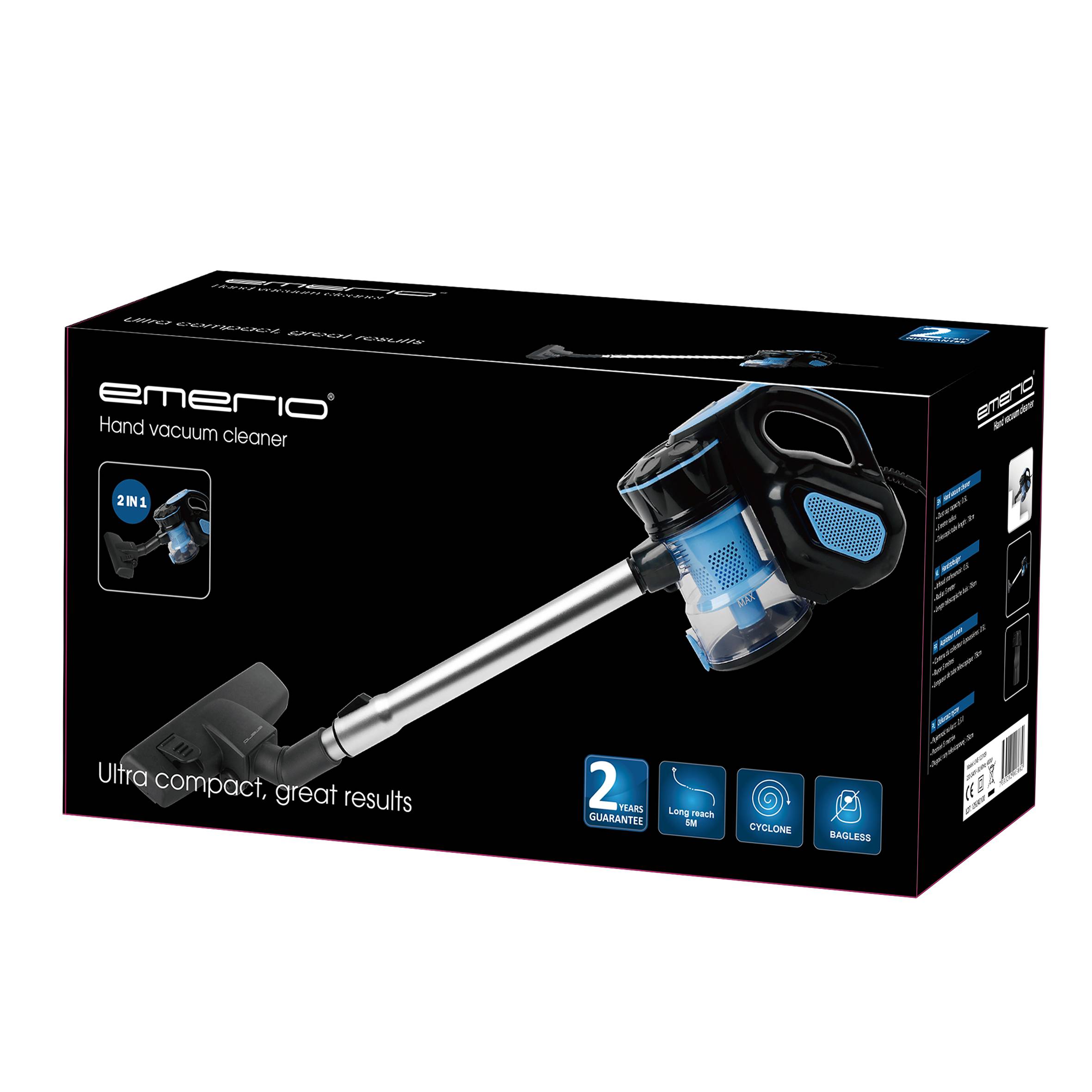 EMERIO UVE-123109 UVE-123109 Zyklon-Handstaubsauger Beutellos, Zyklon-Technik