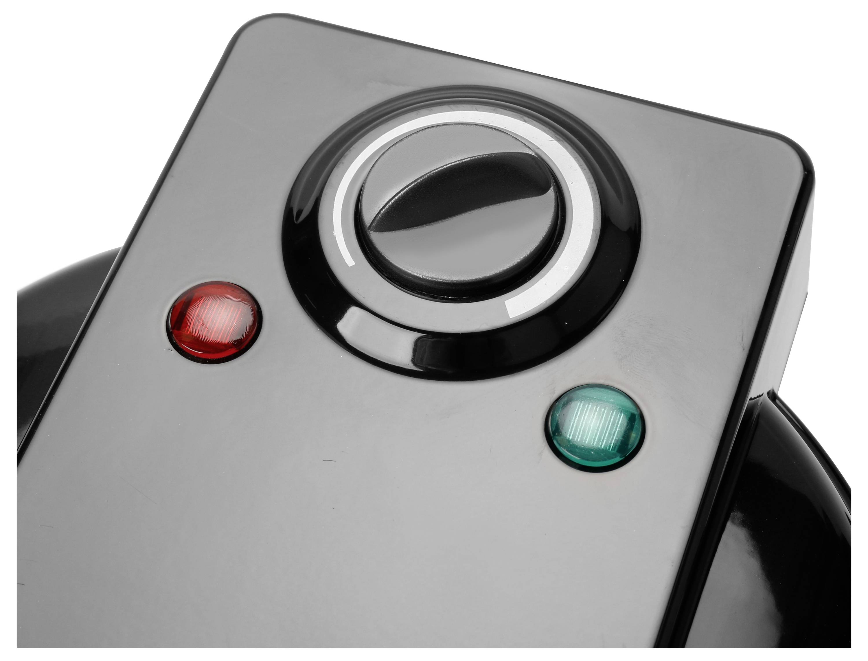 EMERIO WM-131149 Waffeleisen Antihaftbeschichtung, BPA-frei Schwarz