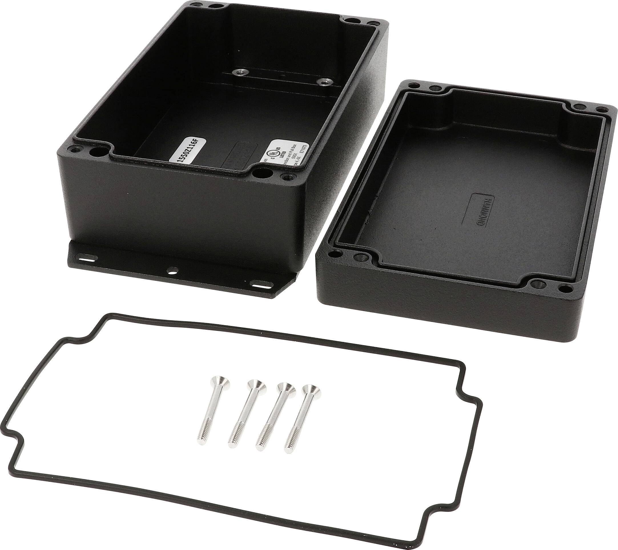 Hammond Electronics 1550Z116FBK Universal-Gehäuse 161 x 100 x 60 Aluminium Druckguss Schwarz 1St.