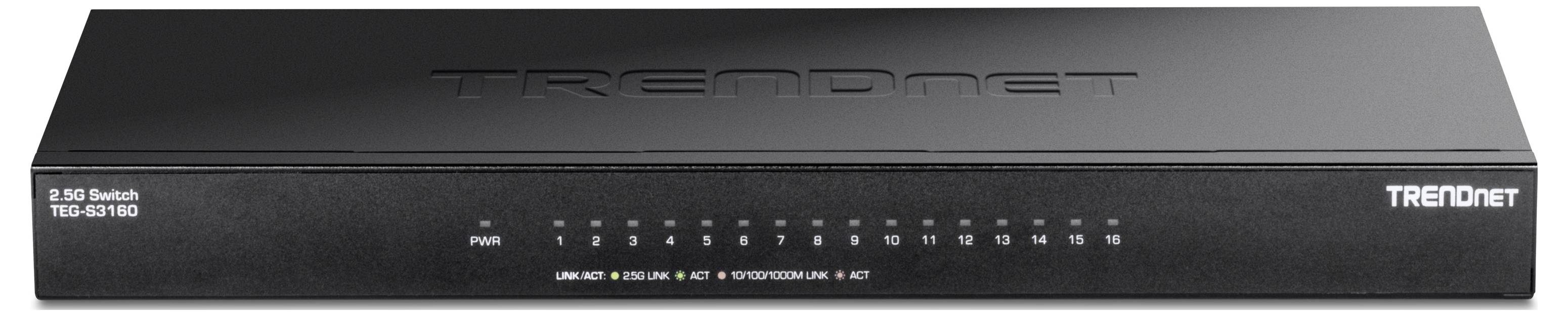 TRENDnet TEG-S3160 16-Port 2.5G Switch Unmanaged Desktop