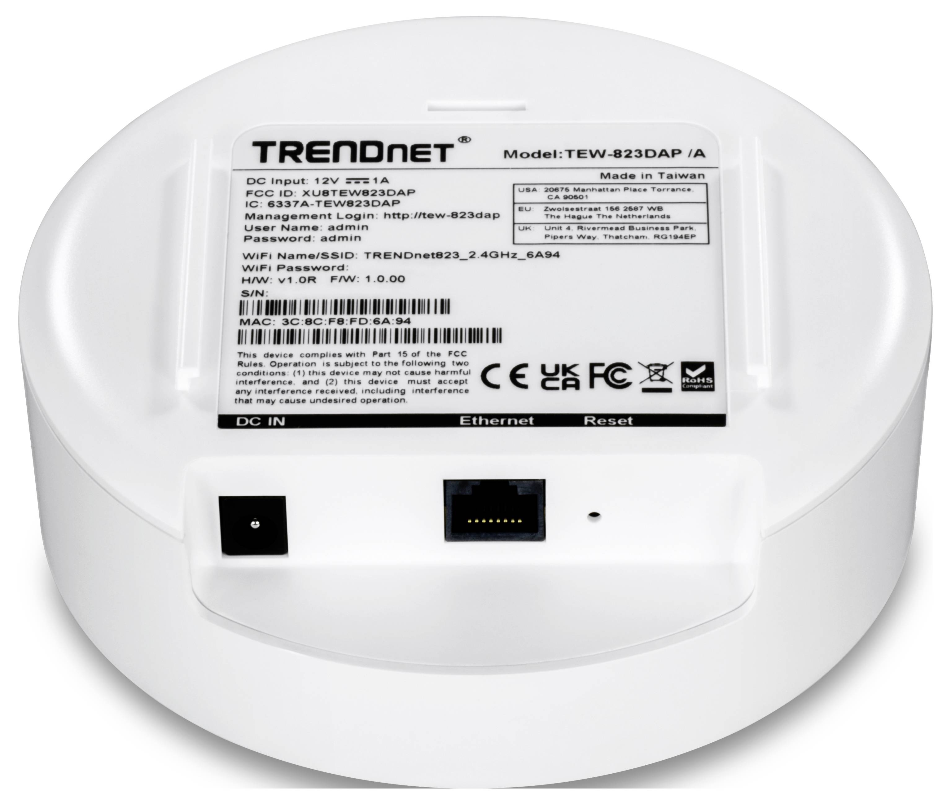 TrendNet TEW-823DAP TEW-823DAP WLAN Access-Point 2.4 GHz, 5 GHz