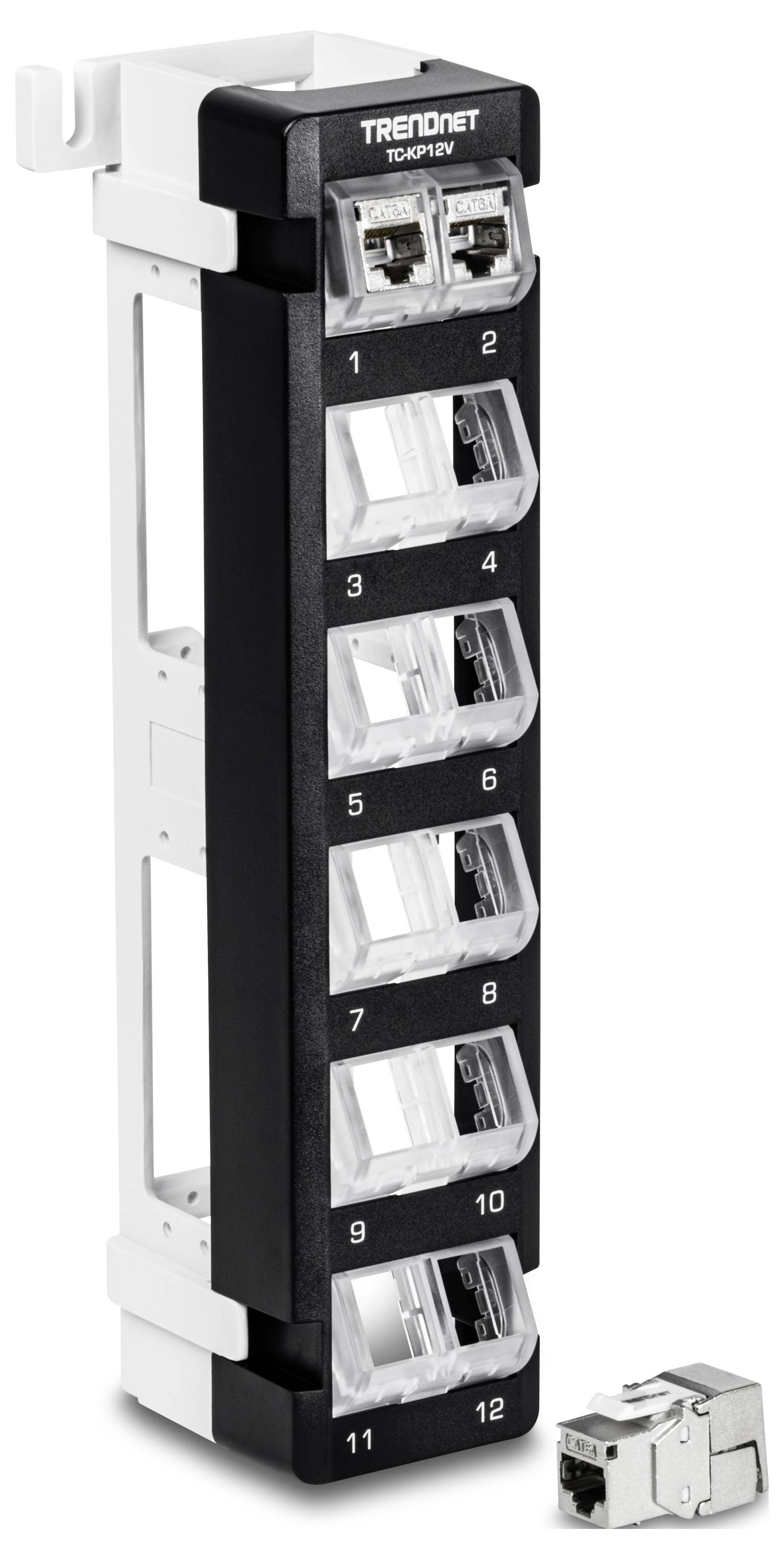 TrendNet TC-KP12V Netzwerk-Patchpanel Schwarz