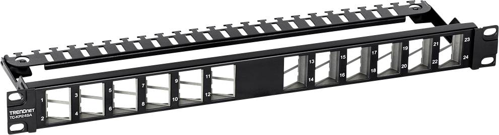 TrendNet TC-KP24SA Netzwerk-Patchpanel 483mm (19") 1 HE Schwarz