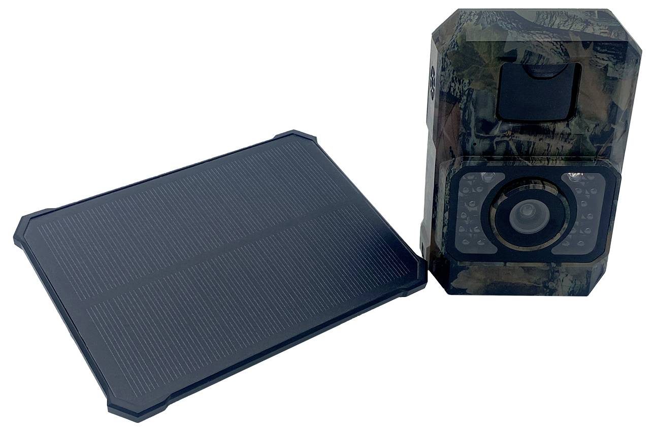 Berger & Schröter Mini 48 MP Wildkamera 48 Megapixel inkl. Solarladegerät mit Li-Ion-Akku Camouflag