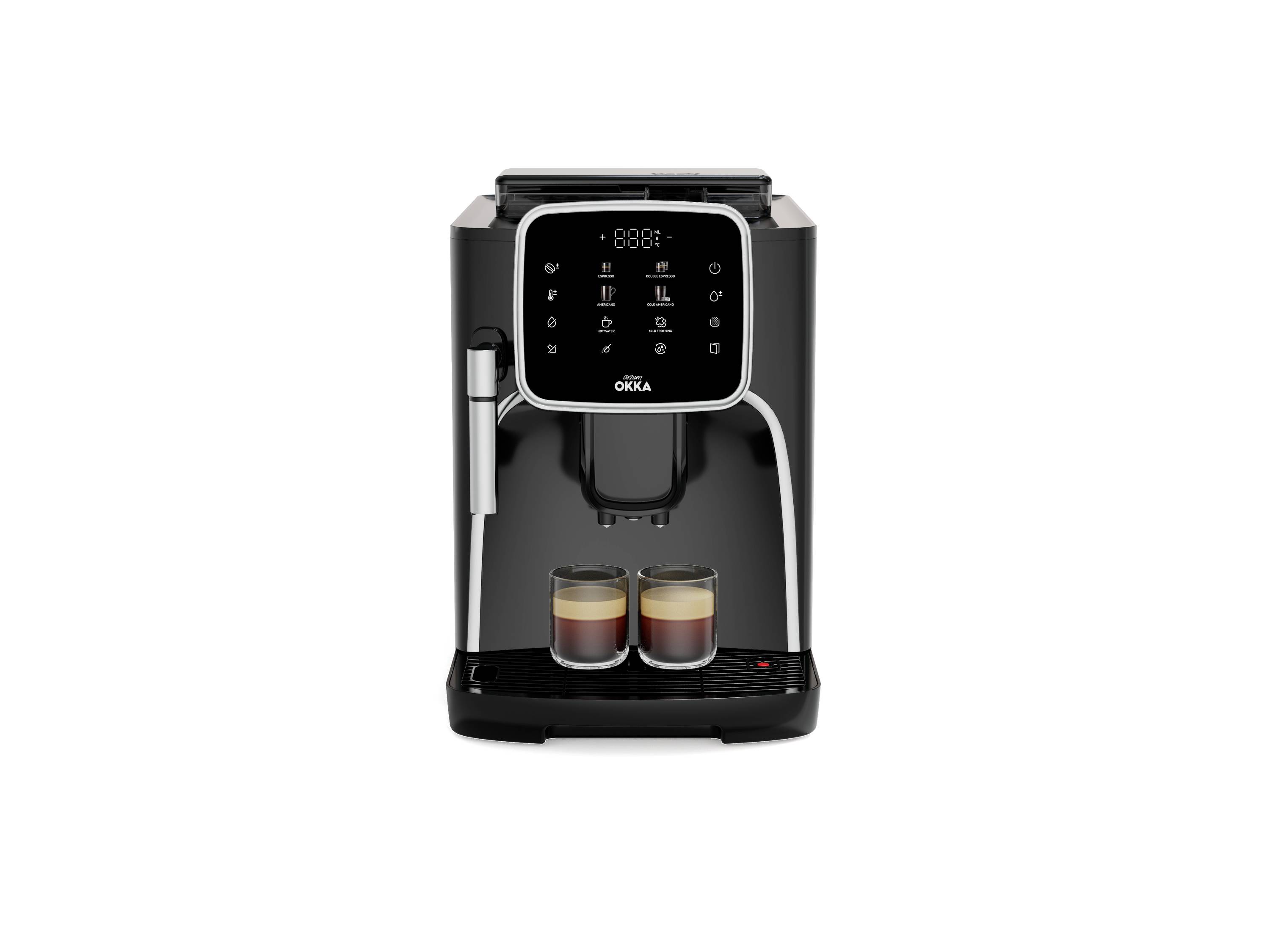 arzum OK0030-0500 Kaffeemaschine Chrom mit Milchaufschäumdüse