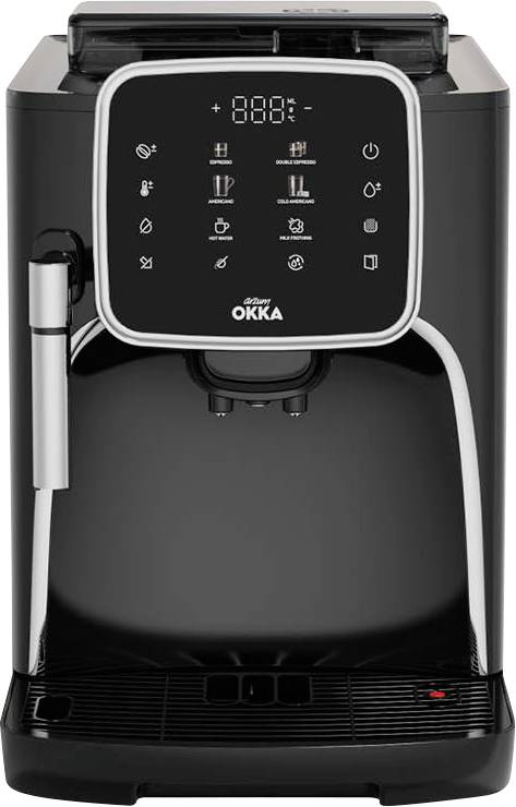 arzum OK0030-0500 Kaffeemaschine Chrom mit Milchaufschäumdüse
