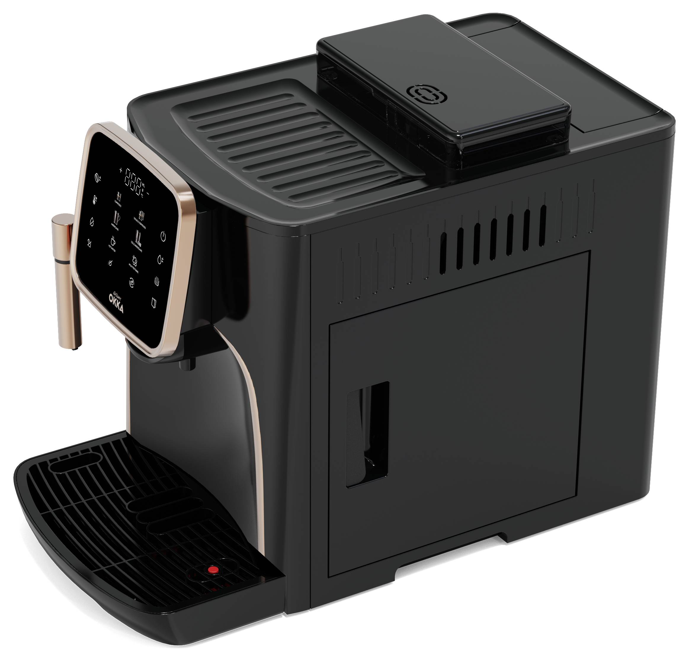 arzum OK0030-0400 Kaffeemaschine Bronze mit Milchaufschäumdüse