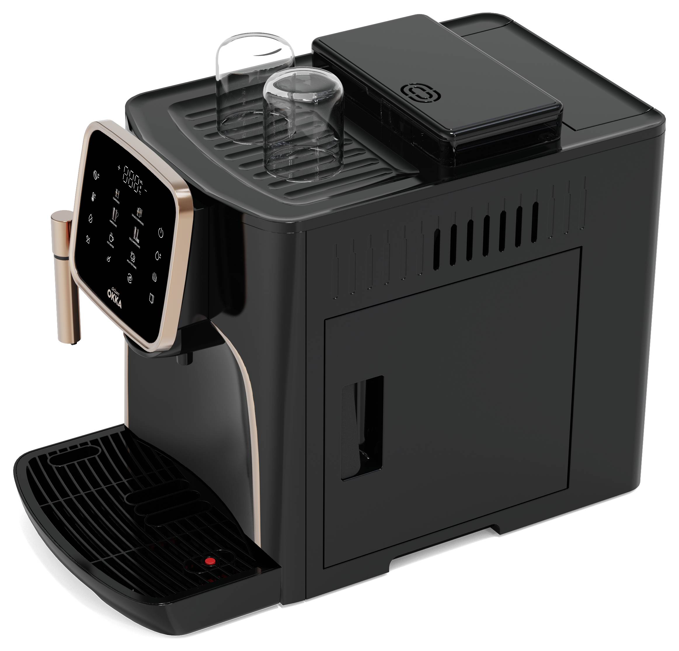 arzum OK0030-0400 Kaffeemaschine Bronze mit Milchaufschäumdüse