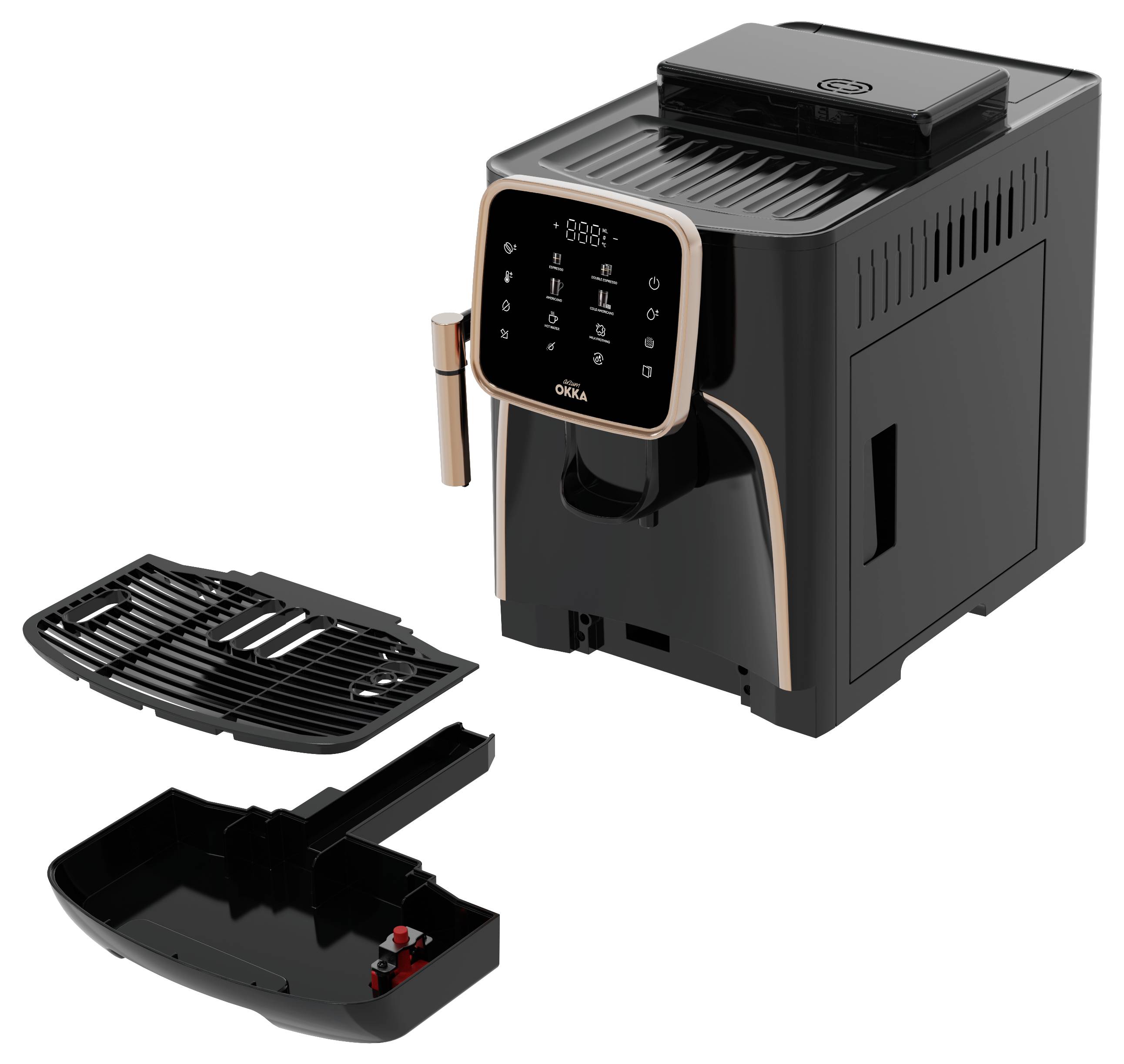 arzum OK0030-0400 Kaffeemaschine Bronze mit Milchaufschäumdüse