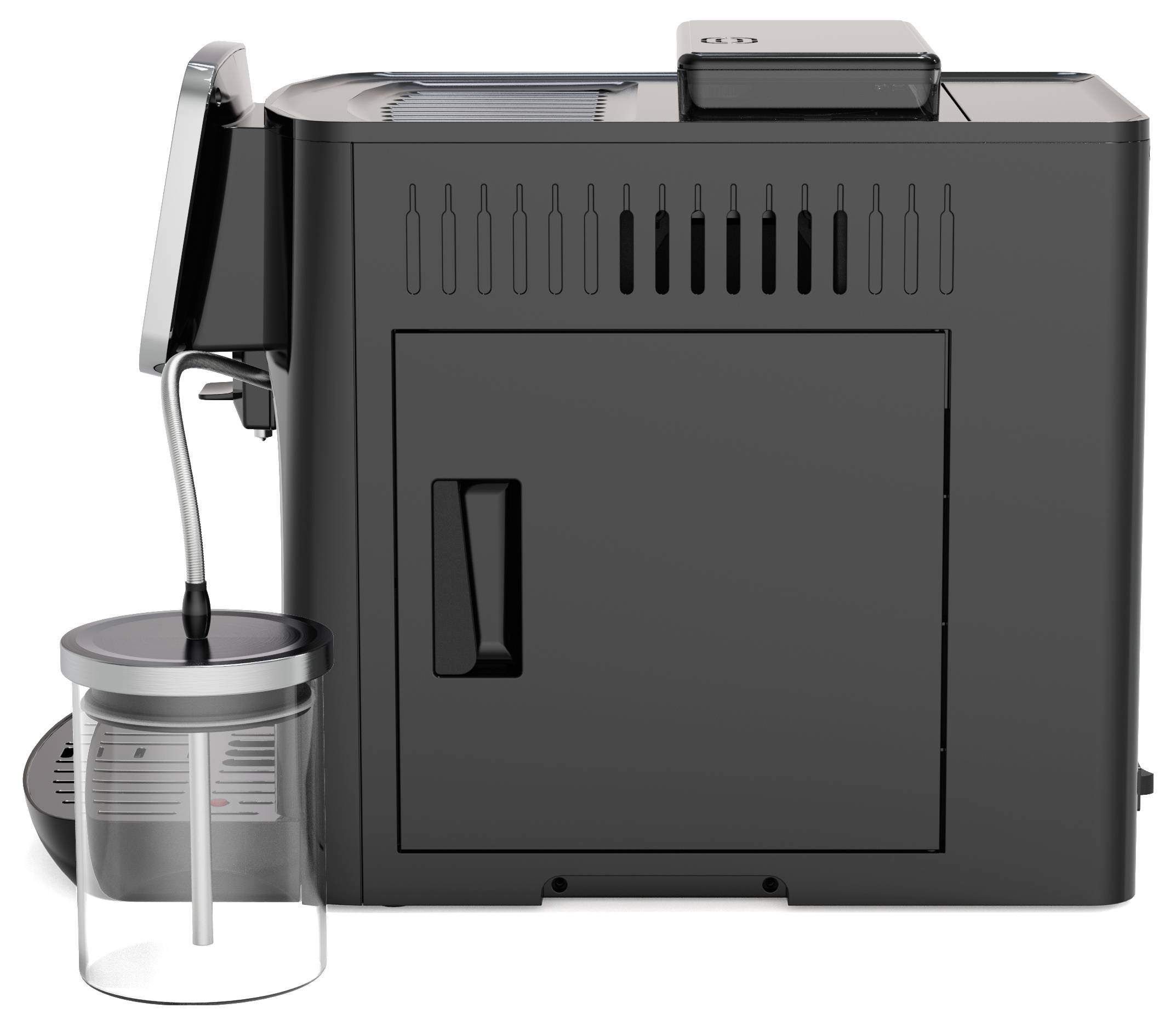 arzum OK0028-0500 Kaffeemaschine Chrom mit Milchbehälter, Display