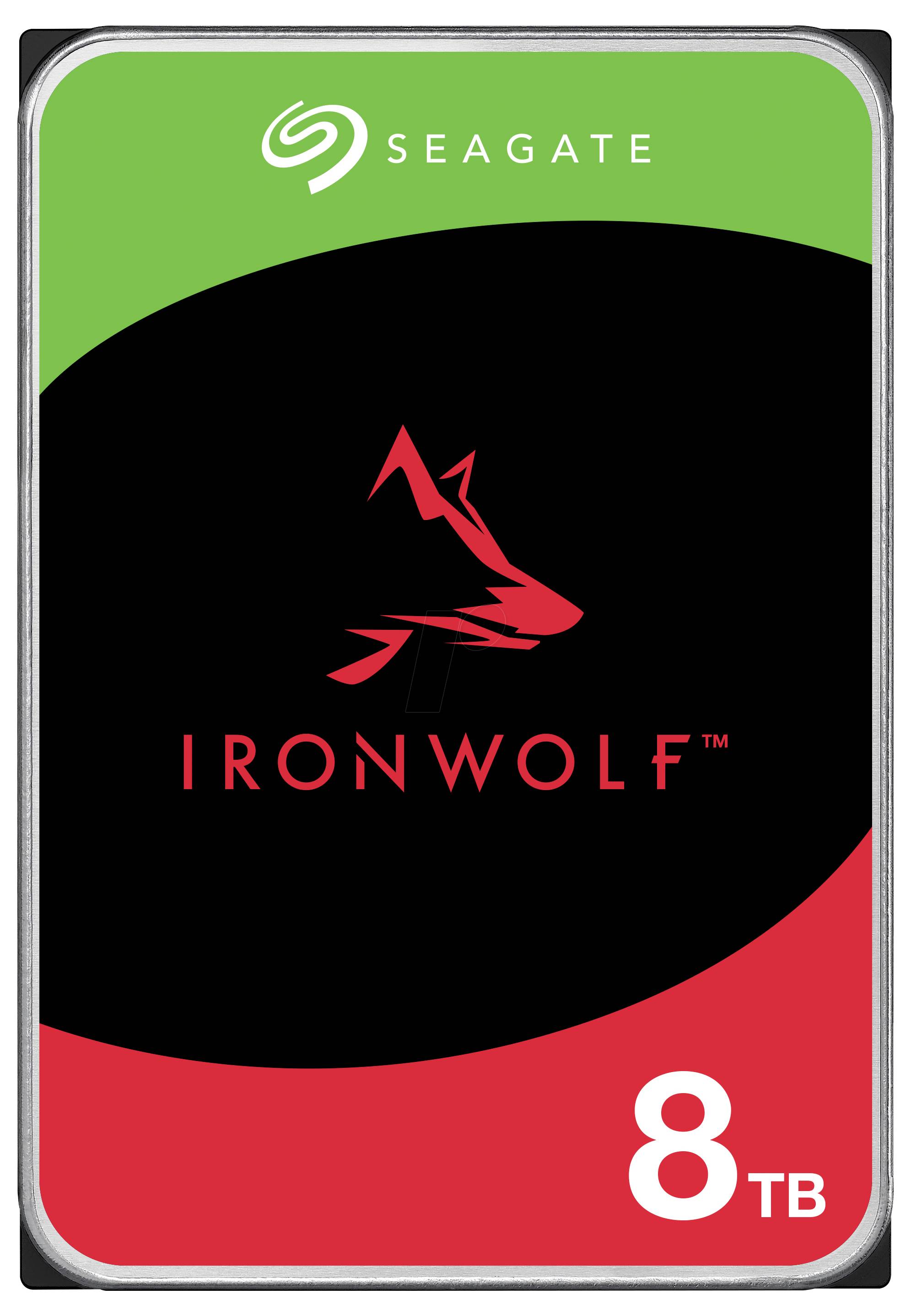 Seagate IronWolf™ 8 TB Interne NAS-Festplatte 8.9 cm (3.5 Zoll) SATA 6 Gb/s ST8000VN004 Retail