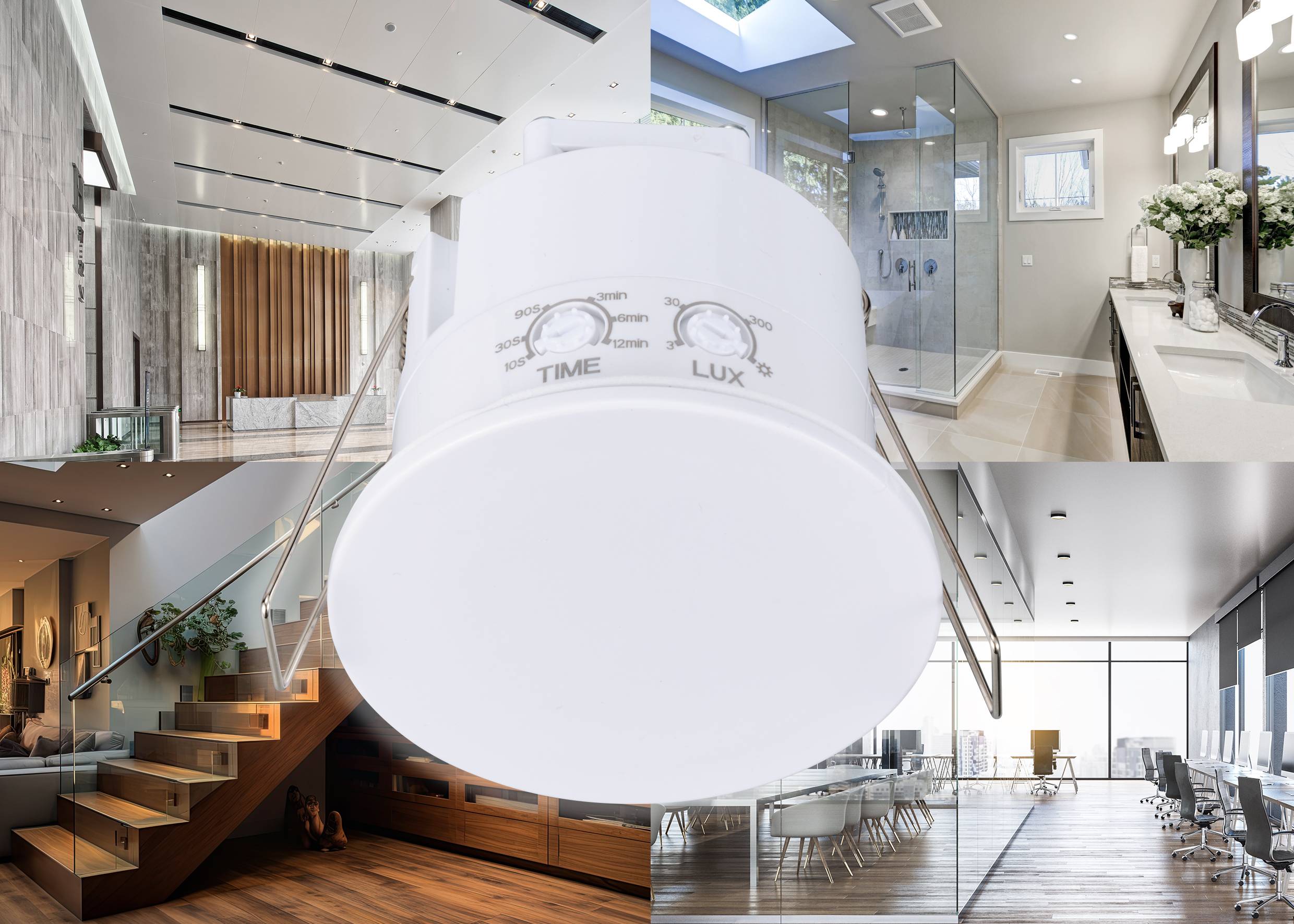 Sygonix SY-6683268 Decke, Unterputz Präsenzmelder 360° Relais Weiß IP54