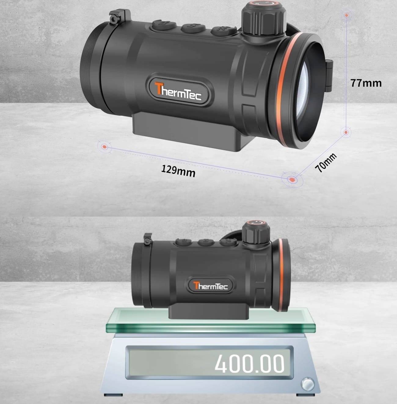 ThermTec Hunt 650 Clip on Vorsatz 13.091 Monokular 2.8 x