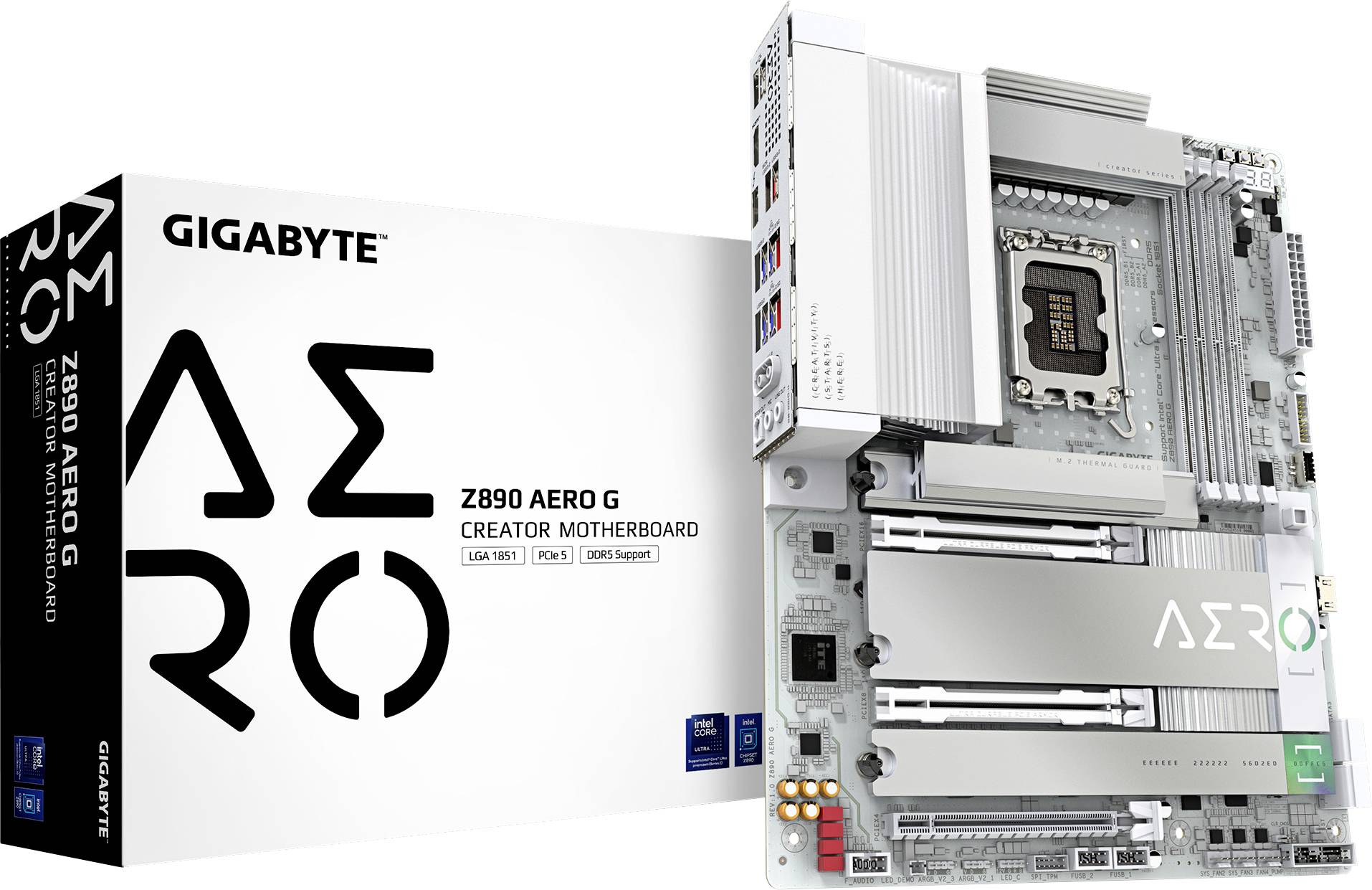 Gigabyte Z890 AERO G Mainboard Sockel (PC) Intel® LGA 1851 Formfaktor (Details) ATX Mainboard-Chipsatz Intel® Z890