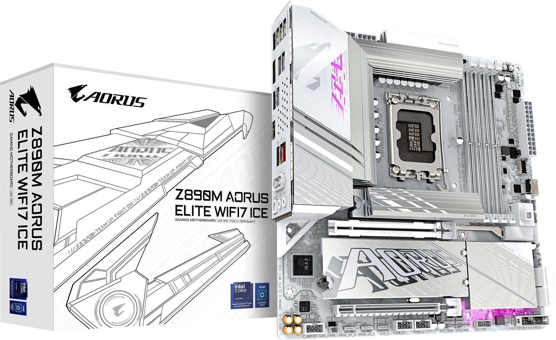 Gigabyte Z890A ELITE WF7 ICE Mainboard Sockel (PC) Intel® LGA 1851 Formfaktor (Details) ATX Mainboard-Chipsatz Intel® Z890