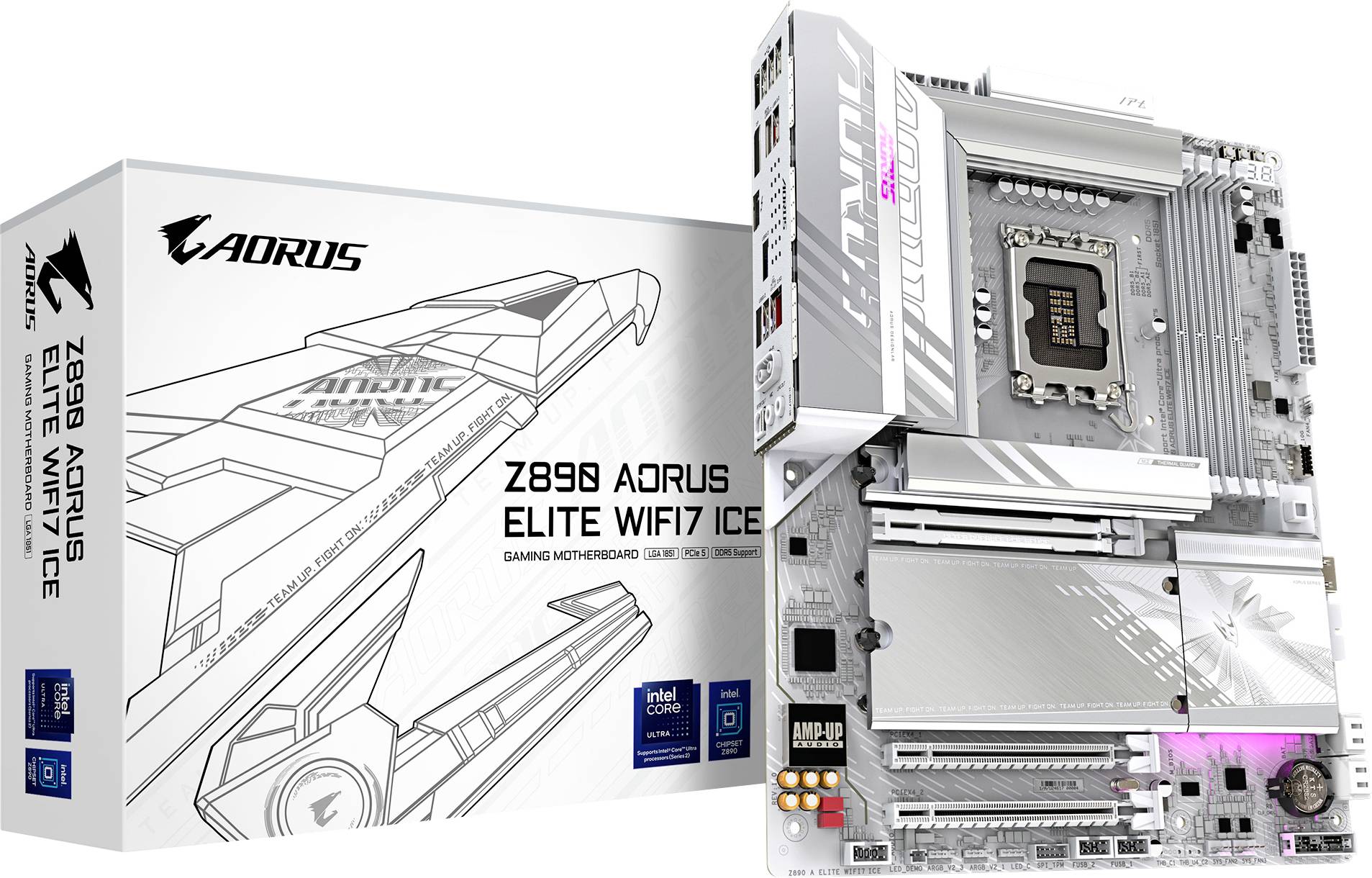 Gigabyte Z890M A ELITE WF7 ICE Mainboard Sockel (PC) Intel® LGA 1851 Formfaktor (Details) ATX Mainboard-Chipsatz Intel® Z890
