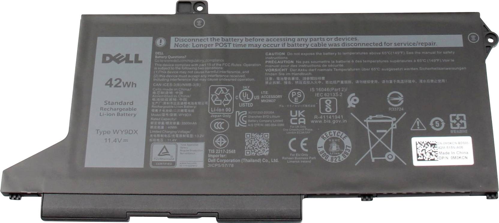 Dell Notebook-Akku 0M3KCN 11.4V 3500 mAh