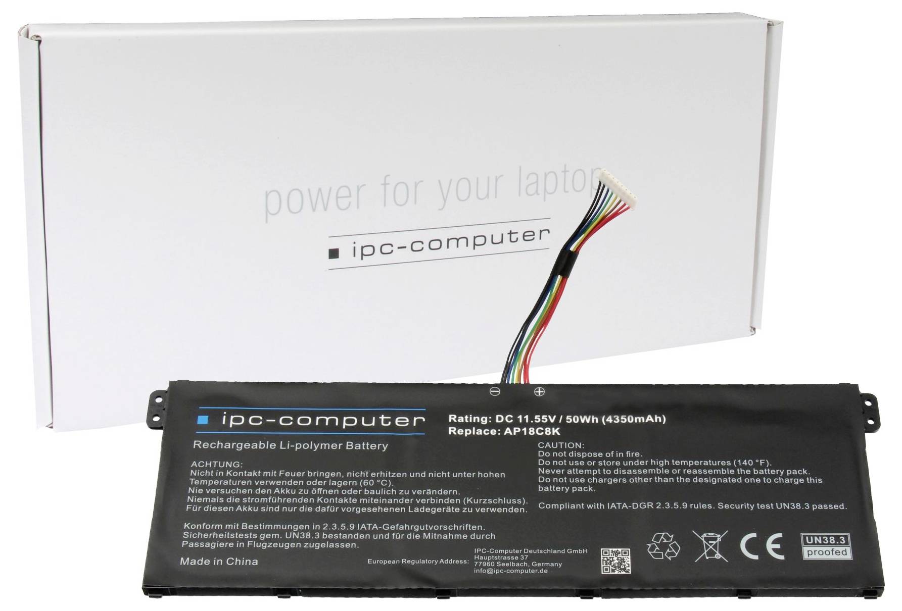 Ipc-computer Notebook-Akku AP18C8K REPLACE 11.55V 4350 mAh Acer