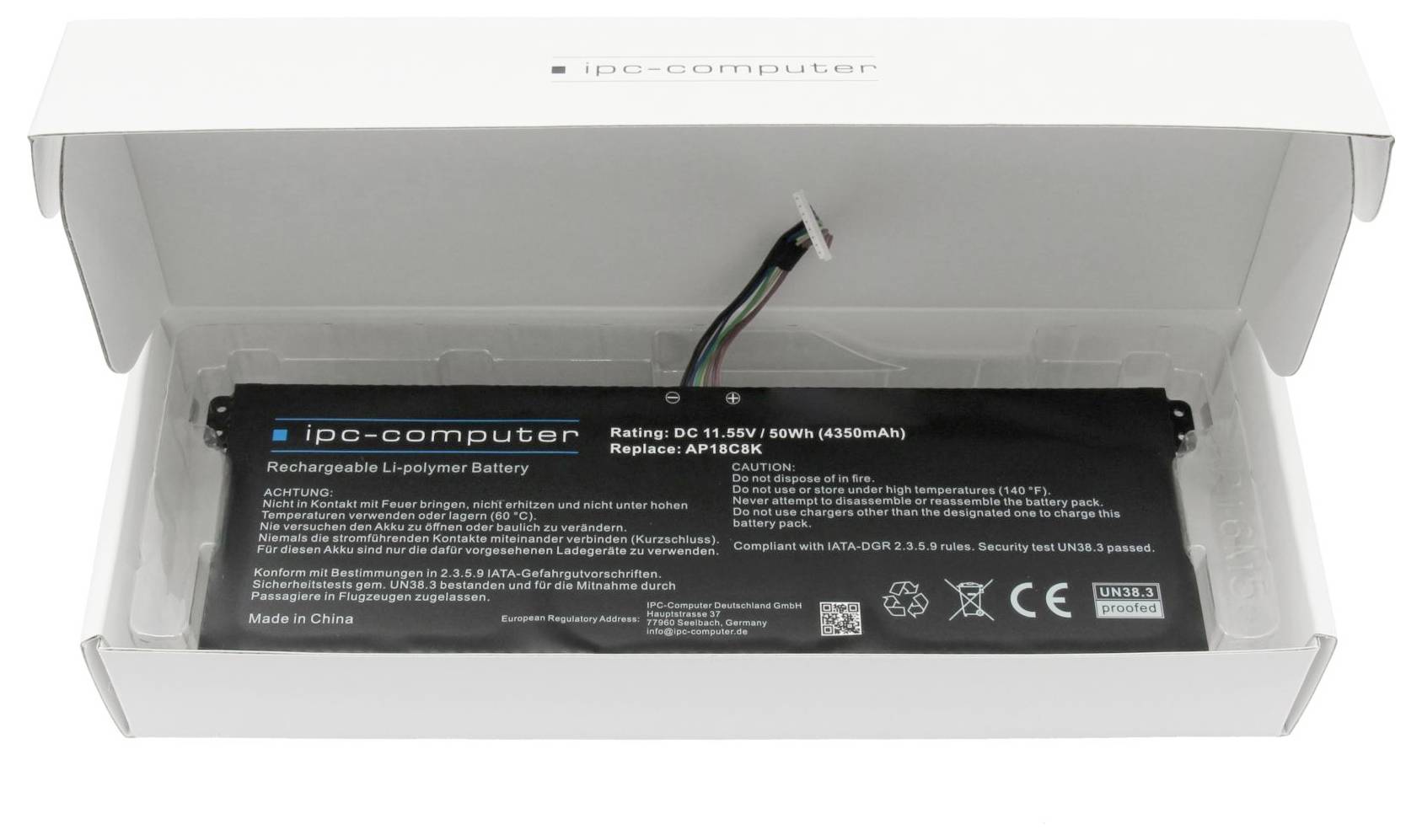 Ipc-computer Notebook-Akku AP18C8K REPLACE 11.55V 4350 mAh Acer