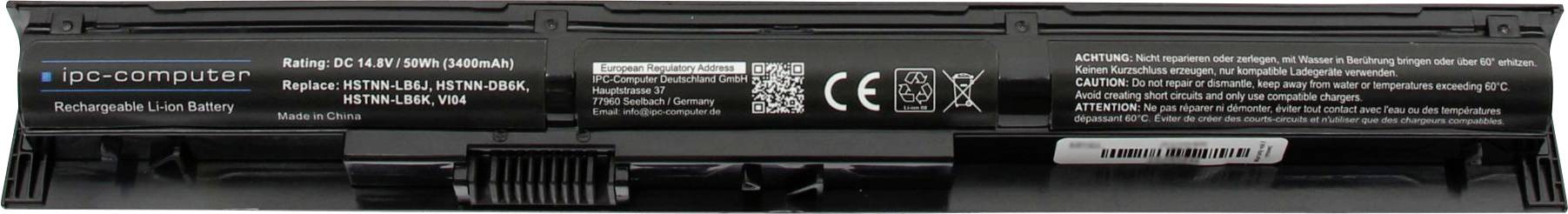 Ipc-computer Notebook-Akku VI04 REPLACE 14.8V 3400 mAh HP