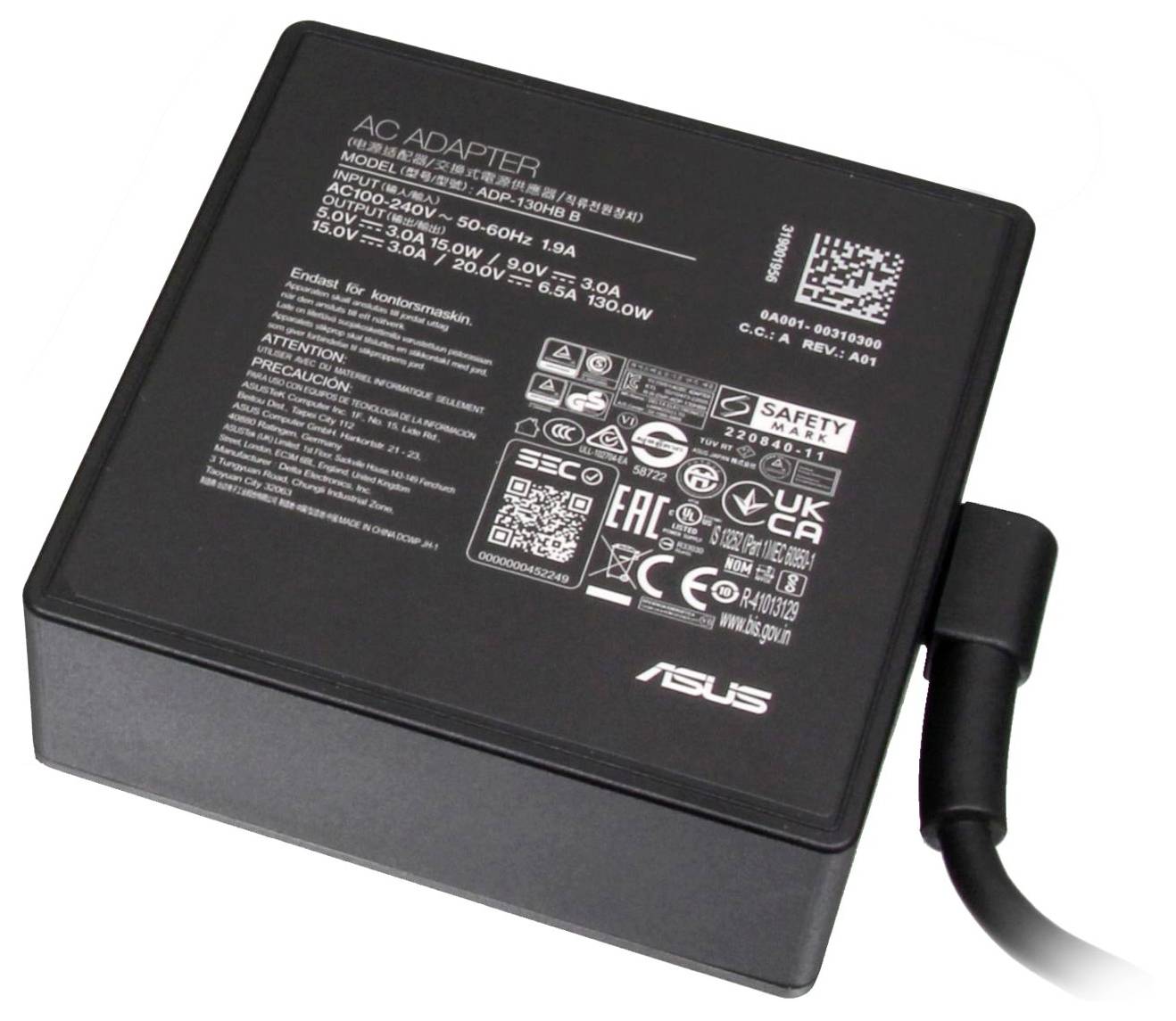 Asus 0A001-00310300, ADP-130HB B, 0A001-00310400 Notebook-Netzteil 130.0W 20V 6.5A