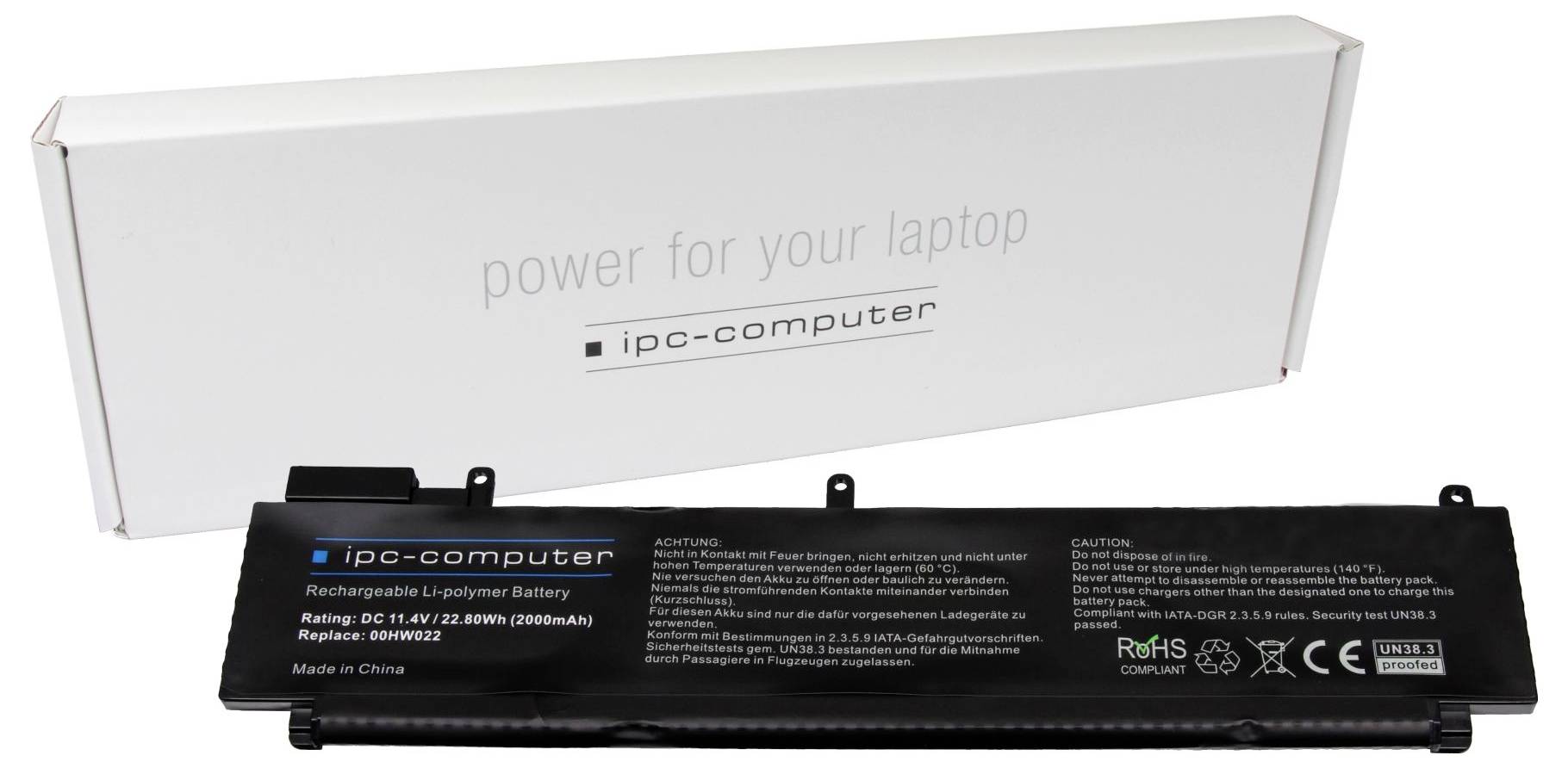 Ipc-computer Notebook-Akku 00HW022 REPLACE 11.4V 2000 mAh Lenovo