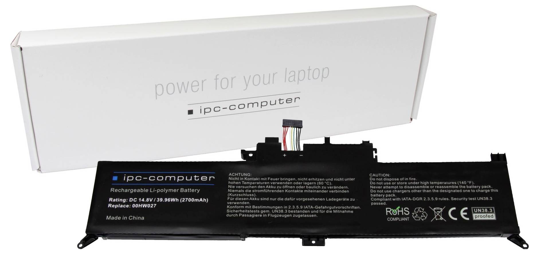 Ipc-computer Notebook-Akku 00HW027 REPLACE 14.8V 2700 mAh Lenovo