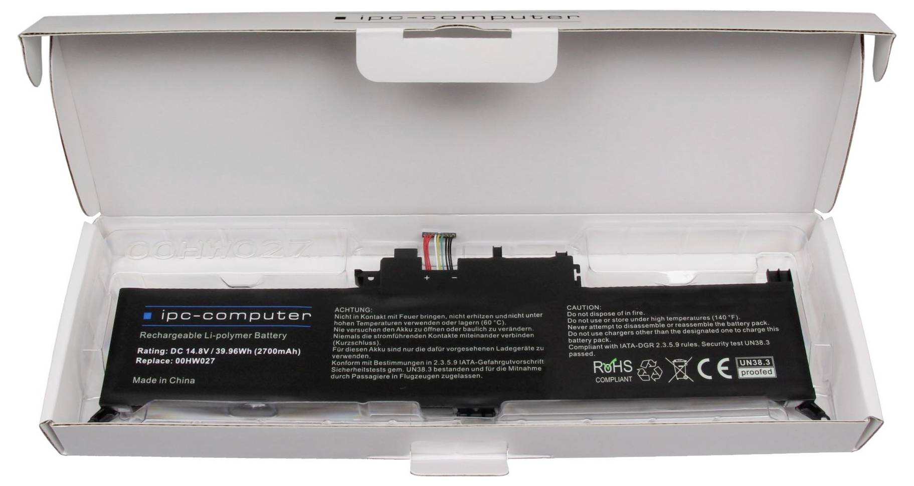 Ipc-computer Notebook-Akku 00HW027 REPLACE 14.8V 2700 mAh Lenovo