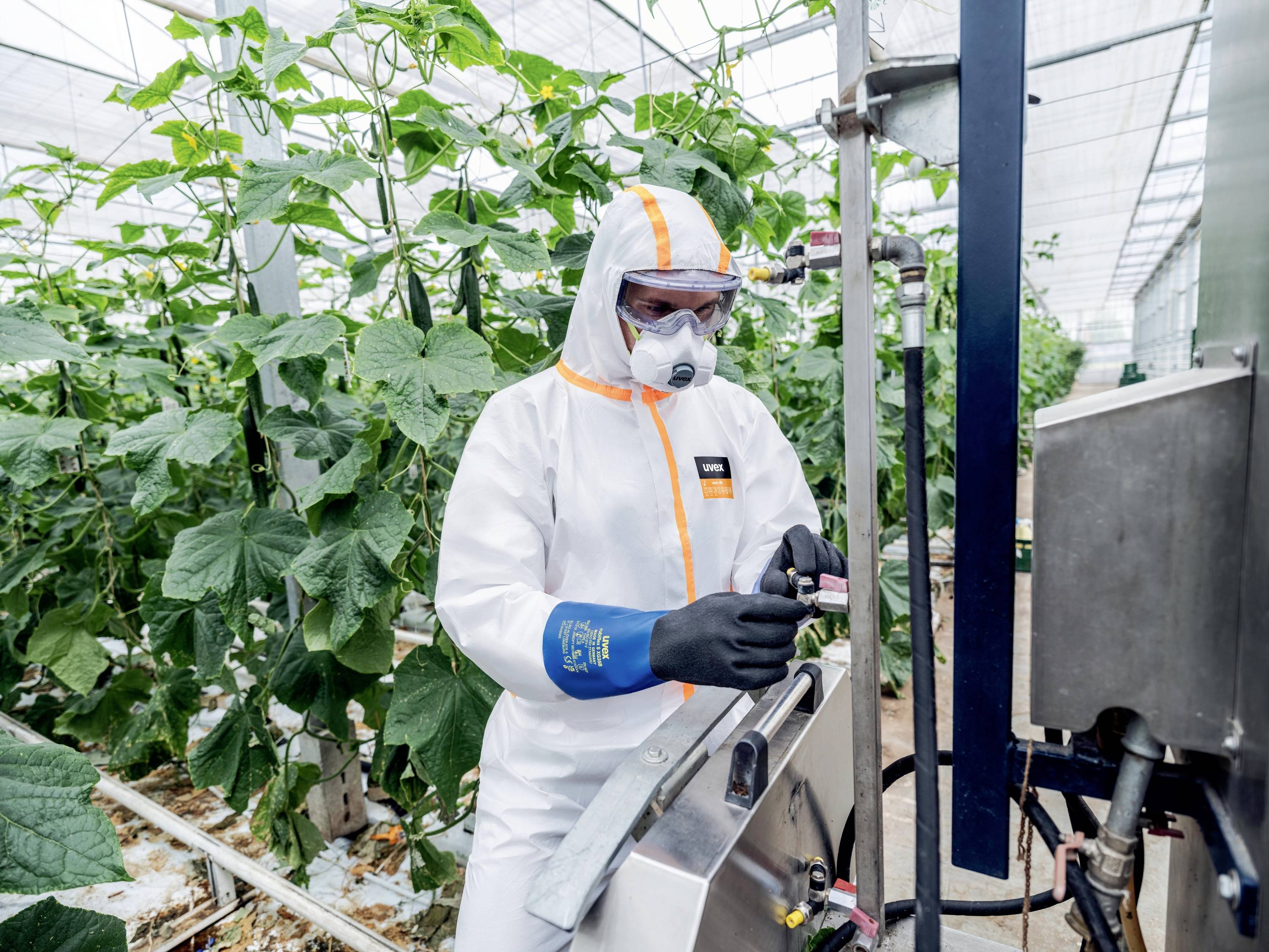 Uvex 4B 9837509 Einweg-Schutzanzug Kleider-Größe: S Weiß, Orange