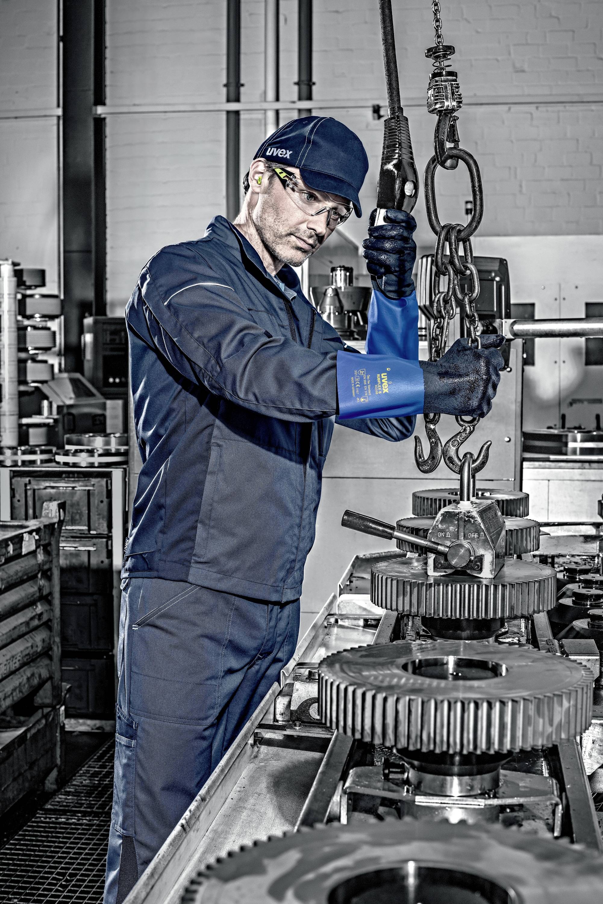 Uvex 6055710 rubiflex S XG35B Chemiekalienhandschuh Größe (Handschuhe): 10 1 Paar