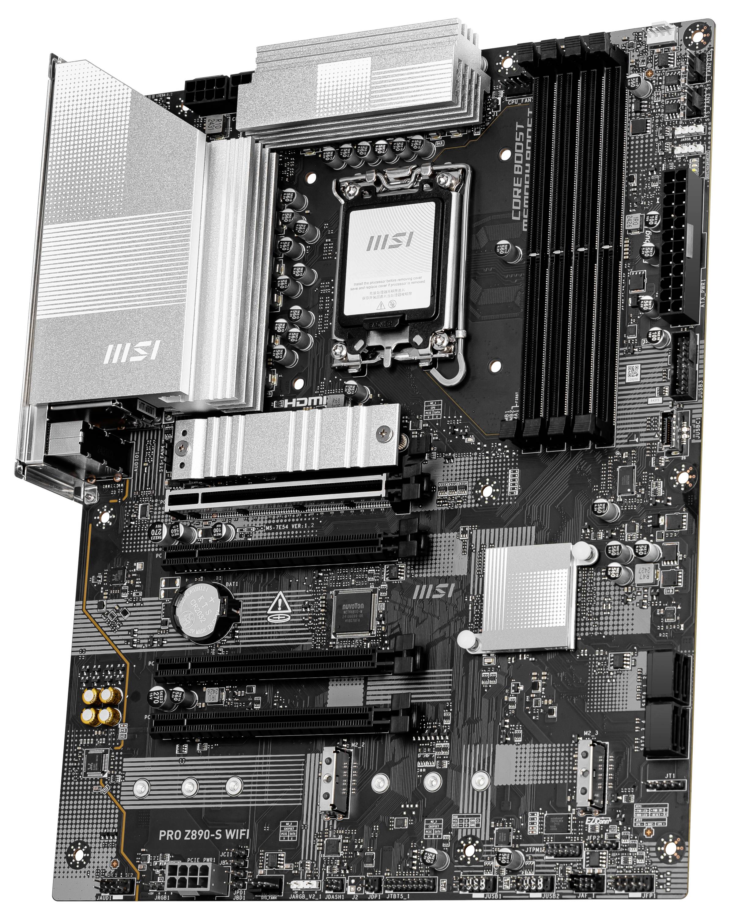 MSI PRO Z890-S Wifi Mainboard Sockel (PC) Intel® LGA 1851 Formfaktor (Details) ATX Mainboard-Chipsatz Intel® Z890