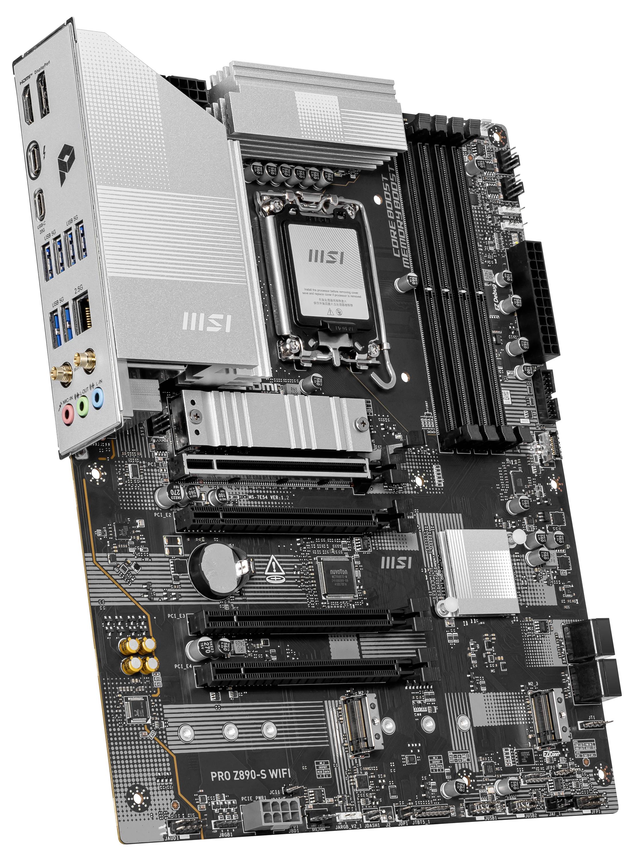 MSI PRO Z890-S Wifi Mainboard Sockel (PC) Intel® LGA 1851 Formfaktor (Details) ATX Mainboard-Chipsatz Intel® Z890